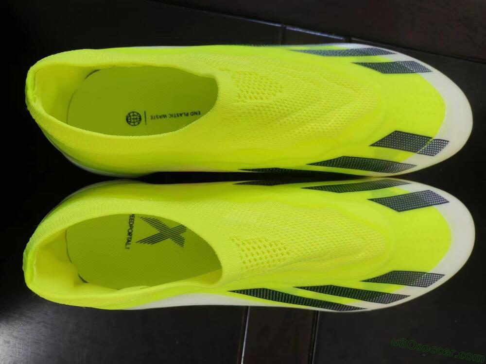 T♡ FG Laceless Soccer Cleats in Yellow/Blue/Red Colorway - Buy Now